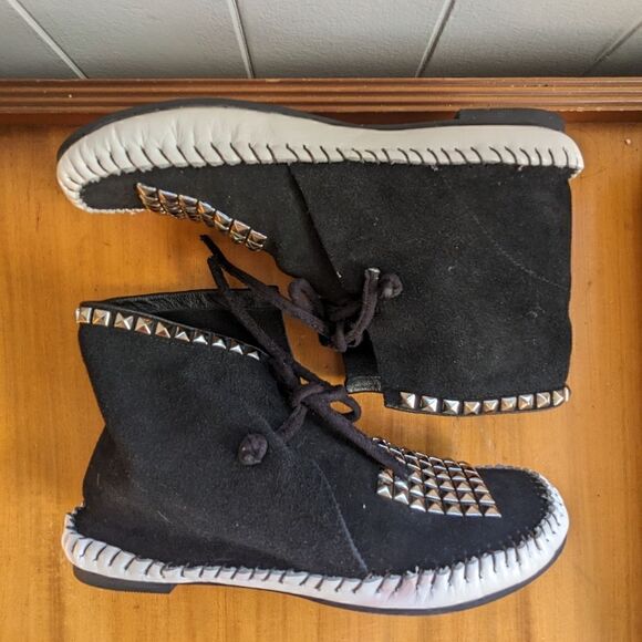 Jeffrey Campbell Studded Booties Rock Whimsigoth Fairy Grunge Witchy Glam 6 - Picture 11 of 11